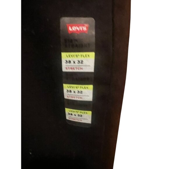 Levis Men's 514 Straight Fit Levis Flex Jeans 38x32 Black Denim - Picture 4 of 9
